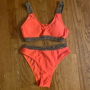 Neon Orange High Rise Bikini